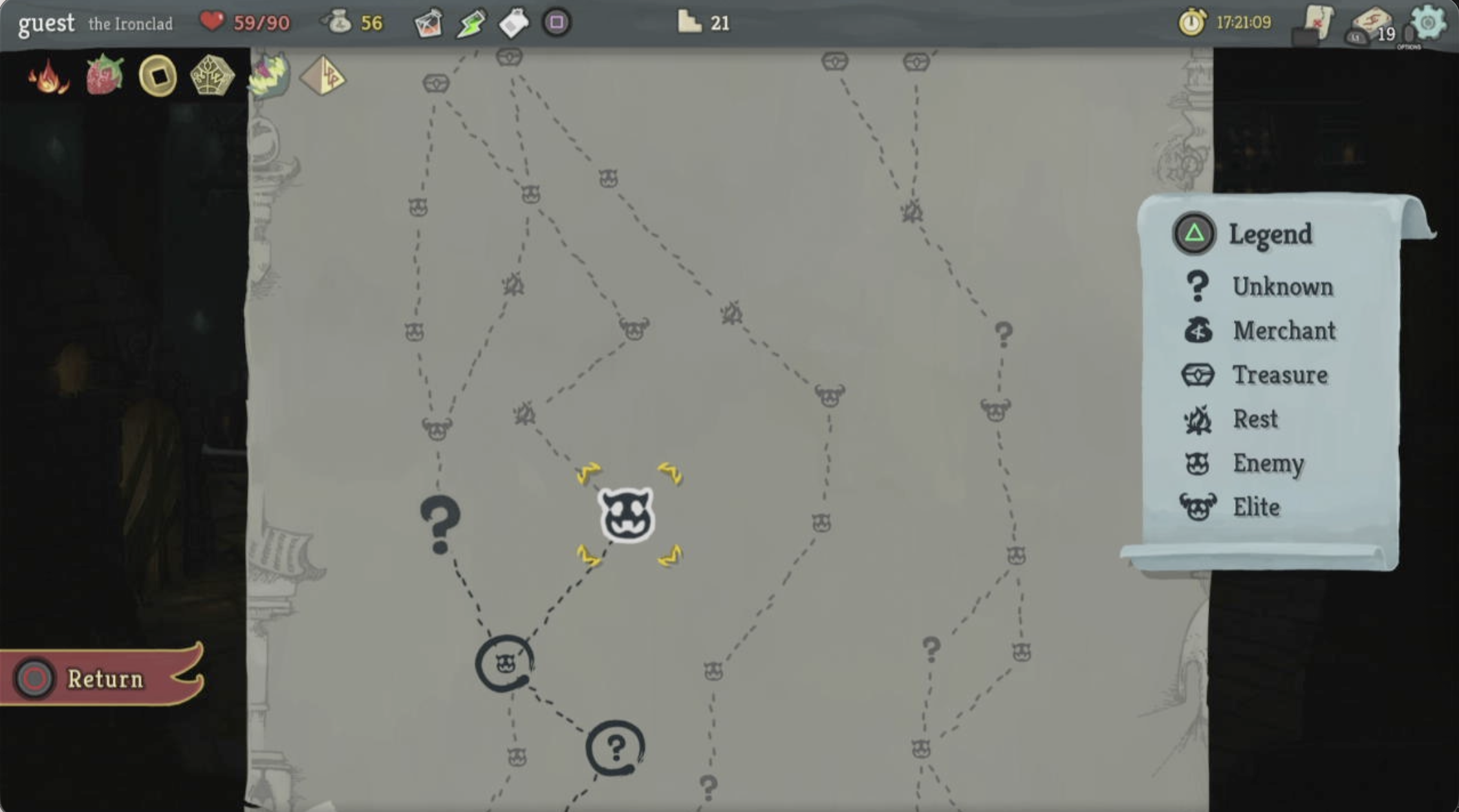 A real VEDA Slay the Spire map decision